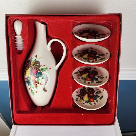 Lenox Other - Lenox Holiday Tartan Oil Bottle Gift Set NWT